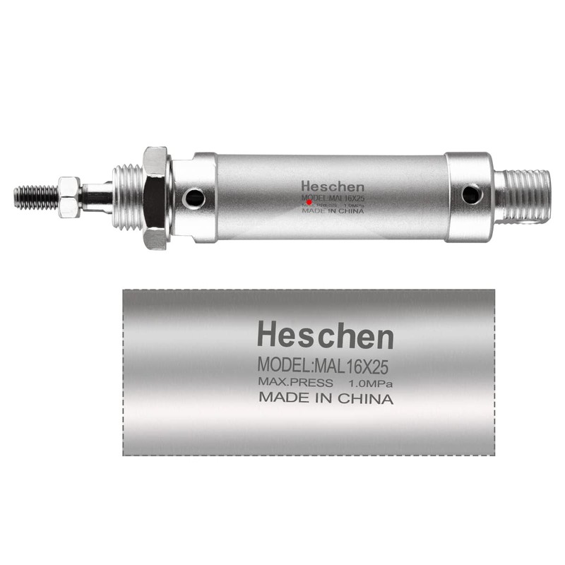 Heschen 空気圧スリムエアシリンダー MAL 16-25 M5ポート ボア16mm ストローク25mm ダブルアクティング