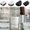 Leliafleury 4Pcs Adjustable Glass Shelf Brackets 10mm Stainless Steel Glass