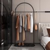 ZEYEXE small clothing rack,heavy duty clothes rack with Marble base,metal