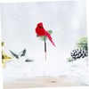 FUNOMOCYA Vibrant Red Birds Christmas Decor Artificial Bird Figurines Home