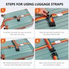 CPCOIN Luggage Straps for Suitcases Adjustable Travel Belts with Ladderlock