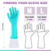 Elgood Reusable Long Dishwashing Cleaning Gloves with Latex Free, Long