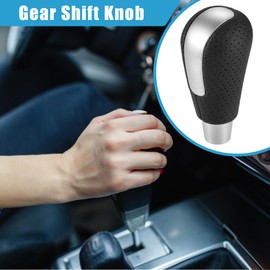 X AUTOHAUX Automatic Transmission Gear Shift Knob with Holes for Mazda 3 2009-2016 for Mazda 3 Sport 2009-2016 Matte Silver Tone