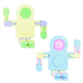 Keycraft Fidget Robot, Pop, Bend and Spin, Pastel Colour, Sensory Toy for Kids and Adults, Tactile Stress Relief, Creative Play, Compact and Portable, Engaging Fidget Companion