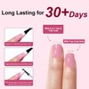 Pink Extra Short Square French Tip DIY Soft Gel Nail
