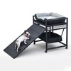 NAILDOKI Movable Structure Pet Stairs Ramp with Cats/Dogs Chair with