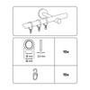 GARDINIA Curtain Rings for Curtain Rods with Diameter 16 mm