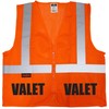 Qraphic Tee Valet Parking Safety Vest with Screen Print Design