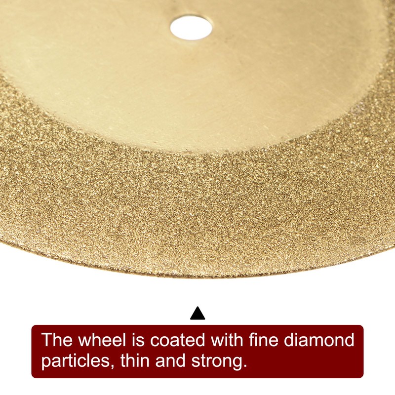 sourcing map 10pcs Diamond Cutting Wheel 22mm Titanium Coating Cut