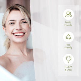 AmazerBath Extra Long Shower Curtain Liner, Plastic Shower Curtain Liner 84 Inches Long, Frosted PEVA 72x84 Shower Curtain Liner, Cute Waterproof 84 Inch Shower Curtain Liner with 3 Magnets