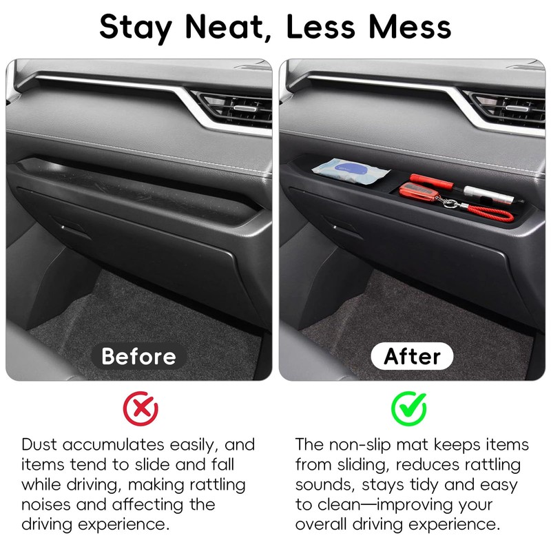 PIFOOG Passenger Storage Organizer Mat Fit for Toyota RAV4 2025