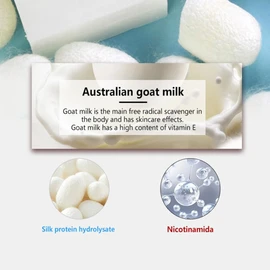 2 Bar Niacinamide soap, strong goat milk aroma, exfoliating soap, facial cleansing, hand washing, bath soap, Goat milk extract, Travel Essentials Day Gift, Silk Milk Soap-2.82 oz 2 Count