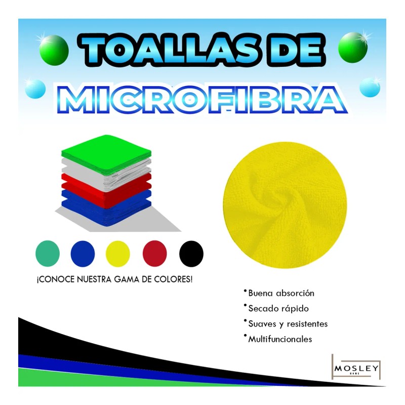 Paño De Limpieza De Microfibra Paquete Con 16 Pzas 40x40