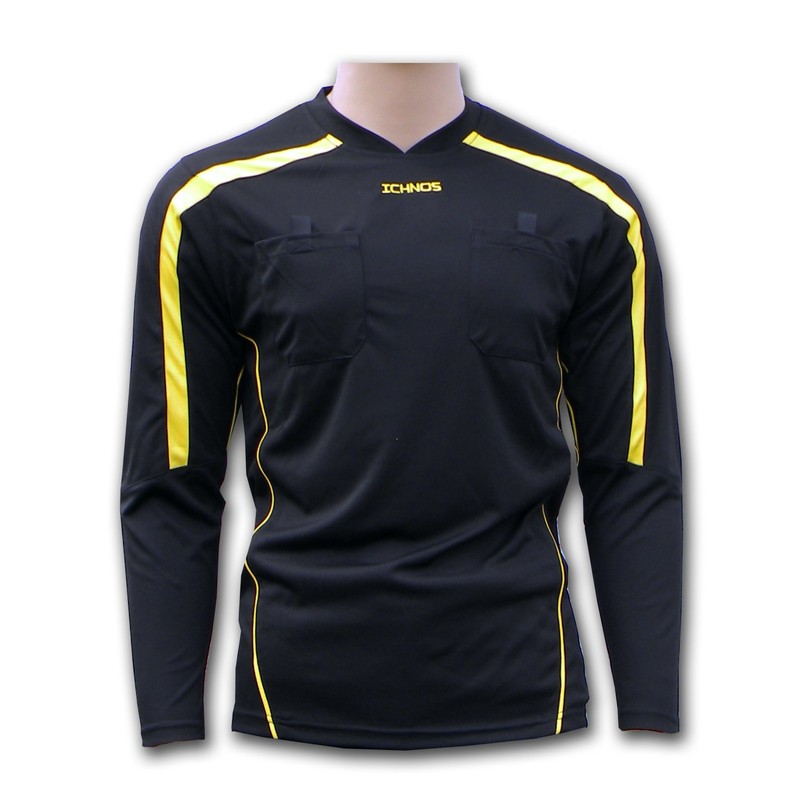 Ichnos Referee Schiedsrichter Uniform Langarm Trikot mit Short Größe S