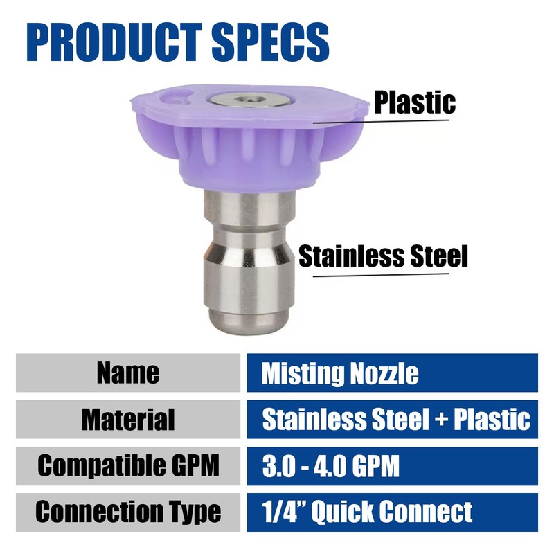 Solivede Pressure Washer Nozzle Tips Misting Nozzle, Low Pressure Spray
