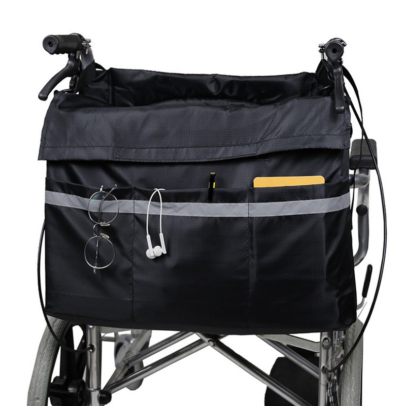 Wheelchair Back Hanging Bags Large Capacity Storage Pouches with Single
