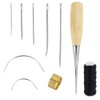 CODIRATO Set of 7 Leather Sewing Needles, Curved Upholstery Needles,