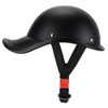 Retro Motorcycle Half Helmet with Adjustable Nylon Chin Strap Scoop