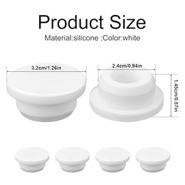 6pcs Rubber Sink Spillover Covers, Silicone Bathroom Sink Spillover Hole Cover Reusable Sink Spillover Caps Round Sink Drain Insert Plug for Basin Trim Kitchen