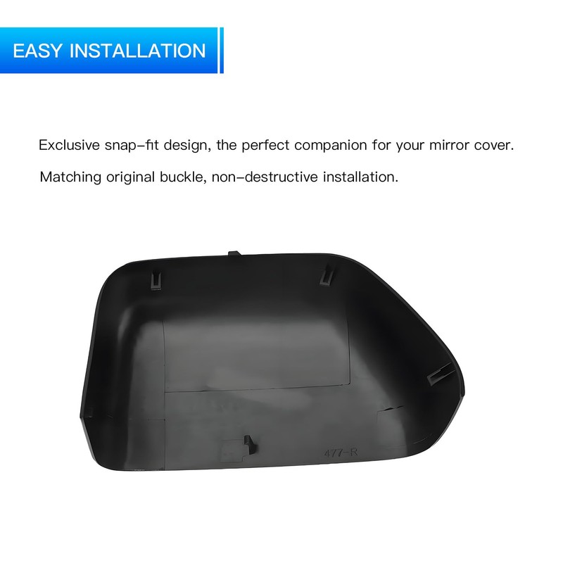 TKPUFR Glossy Black Direct Replacement Side Mirror Covers Cap Compatible