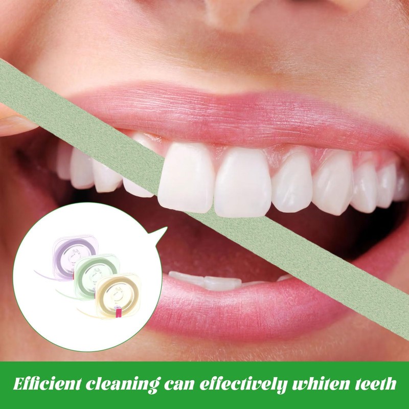 Tooth File,3 Roll Dental Tape,Tooth Polisher,Dental Polishing Strips,20/30/ 50um Thickness