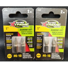 Disston QTY 2/2PK DISSTON 3743 BLU-MOL XTREME 1" DIAMOND GRIT #8-#10 SLOTTED TORSION BIT