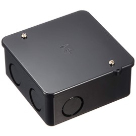 Mirai Industry PVK Box, Medium Square Shallow Type, With Knock, Black, Price for 1