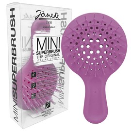 Janeke Superbrush Detangler Brush Anti-static Hairbrush Easy For Wet or Dry Use Flexible with Nylon Bristle Great for All Hair Types - Long Thick Curly -The Original Italian Patent (Mini Fuchsia)