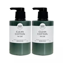 Happybath 해피바스 오리지널 컬렉션 바디로션 클린코튼향, 500g X 2개 Happybath Original Collection Body Lotion Clean Cotton Scent, 500g x 2