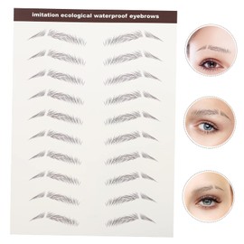 Beavorty Eyebrow Stickers 6pcs False Brows Natural Hair-like Brow Stencil Makeup for Women