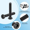sourcing map 12Pcs 1/4-20x1-1/2" Furniture Bolt, Round Head Hex Socket