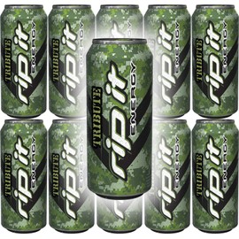 Rip It Energy Tribute Drink 16 Fl Oz Cans, (Pack of 10, Total of 160 Oz)