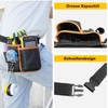 quipuda Men's Tool Belt Genuine Leather Tool Belt Bag with