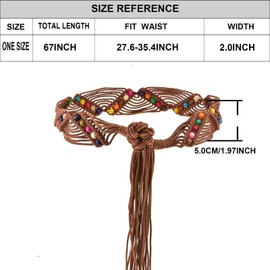 ILuvatar Women Boho Straw Belt & Waist Belts for Dresses & Skirts