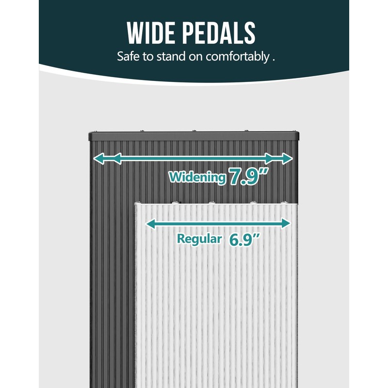 WOA WOA Step Ladder, Folding Step Stool with Widening Pedals,