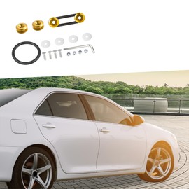 A ABSOPRO Front Rear Bumper Fastener Quick Release Fender Holder Kit Bumper Washer O Ring Fastener with Wrench Tool Steel Rubber Yellow Silver Tone