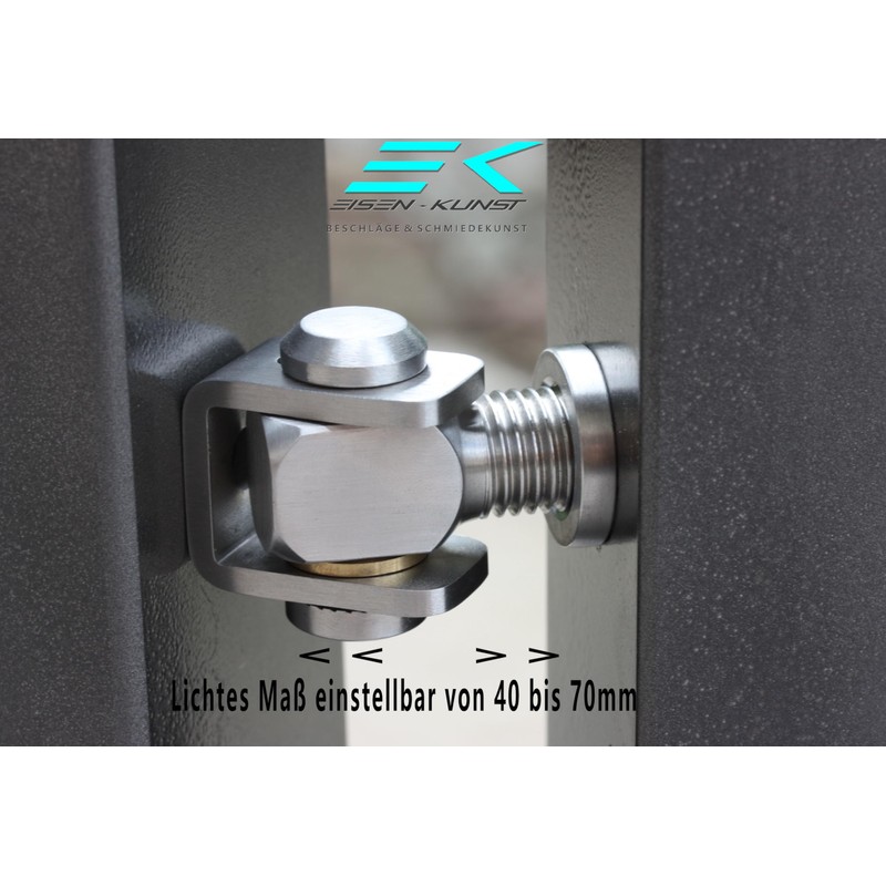 UHRIG Gate Hinge Stainless Steel M16 V2A Steel Hinge, Adjustable