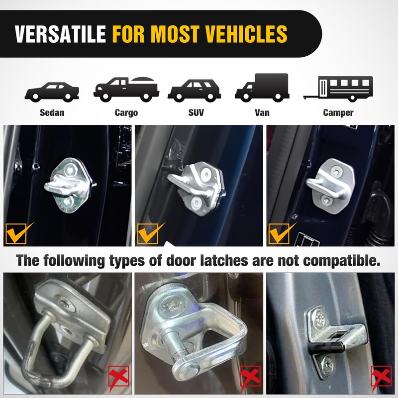 Nilight Car Door Step Universal Aluminum Latch Step for Car