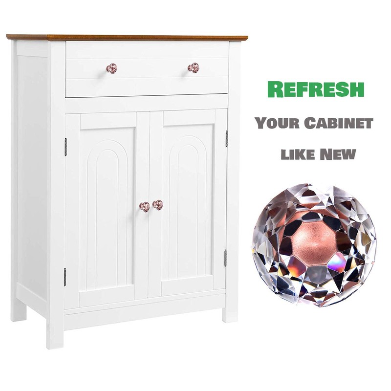 DEELF OUTLET 12 Packs Crystal Cabinet Knobs Drawer Pulls and