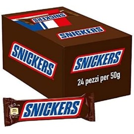 Snickers Bar with Caramel and Roasted Peanuts Chocolate Covered, 24 bars x50g (1200g)