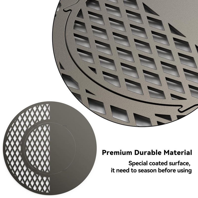 Charkettle 2-1 Grill Griddle Replacement Gourmet BBQ System with Removable