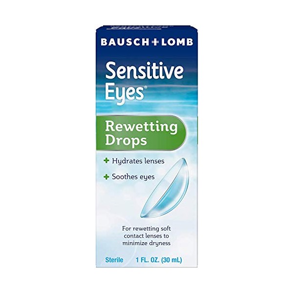 Bausch & Lomb Sensitive Eyes Rewetting Drops, 1-Ounce Bottles (Pack of 3)