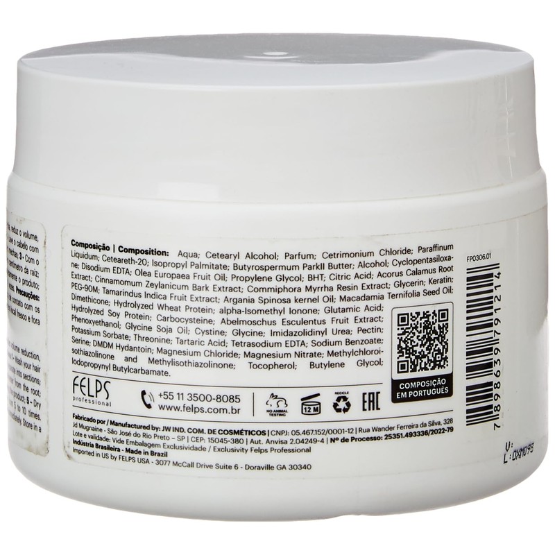 Felps Professional | Quiabo XBTX Reduction Hair Mask | Controls