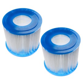 vhbw 2 x Filter Cartridge Type VII Compatible with Bestway Lay-Z-Spa Hawaii, Miami, Monaco Pool, Replacement Filter, Blue, White
