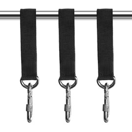 TVSVKWE 3 Pieces Swing Hanging Straps, Outdoor Hammock Accessories, Durable Webbing Buckles, Hammock Installation, Multi-Function Hanging Straps (Black).