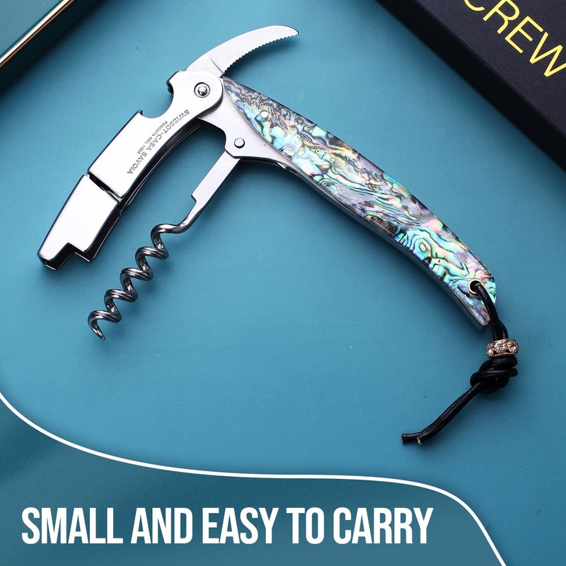 Drincarier Shell Handle Waiter Corkscrews-Wine Openers,Corkscrew Bottle Openers,3-in-1 Wine Key