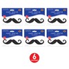 Beistle, 6 Piece Handlebar Hairy 'Staches, 5" (Black)