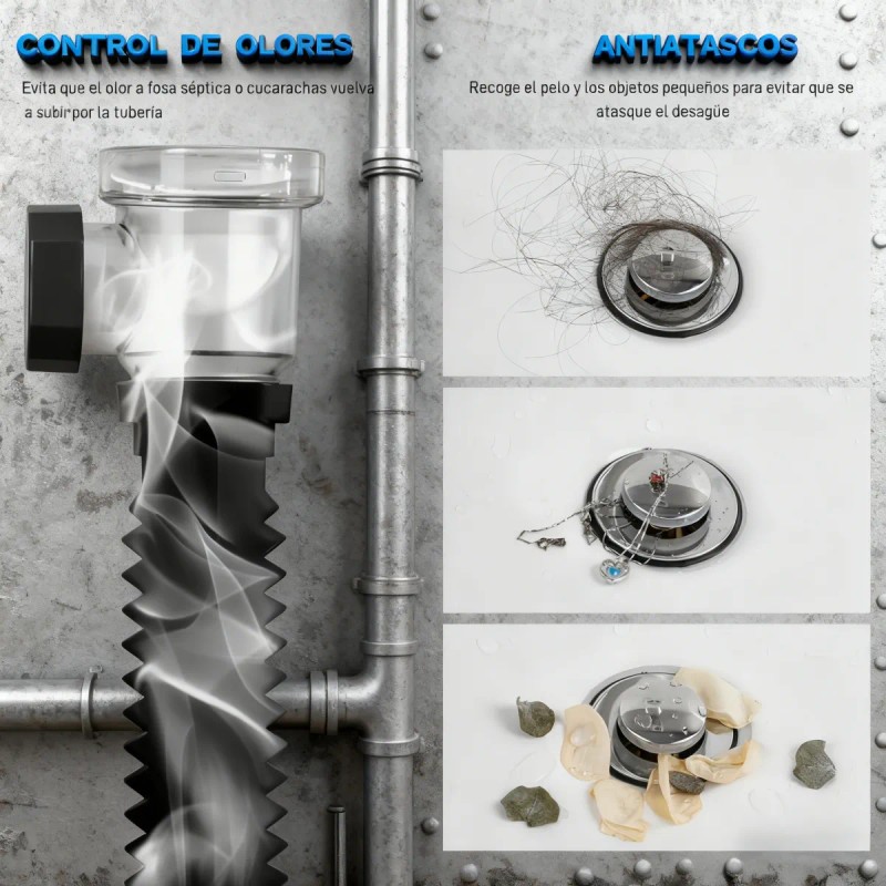 Caspol Con Sistema Antiolor Y Pulsador Automático De Fregado