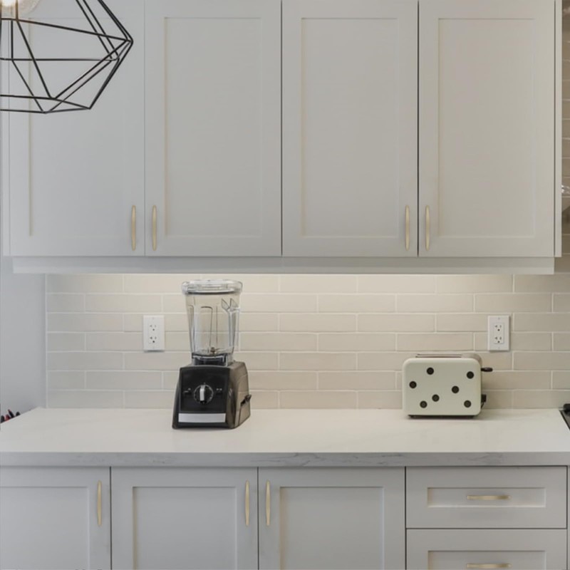 Amerdeco 10 Pack Brushed Gold Cabinet Pulls 3 Inch(76mm) Hole