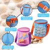 2pcs Beach Storage Bag, Foldable Mesh Shell Holder Seashell Collecting